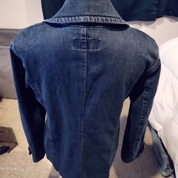 Michael Kors Blue Denim Double Collar/ Breasted Button Down Jacket NWOT - Picture 3 of 11
